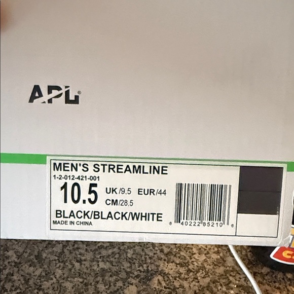 APL Men's Streamline Black and White Shoes - Picture 10 of 12